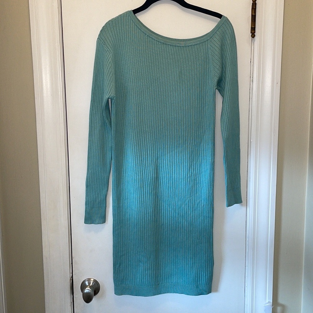 Fashion Nova Mint Knit Dress Medium